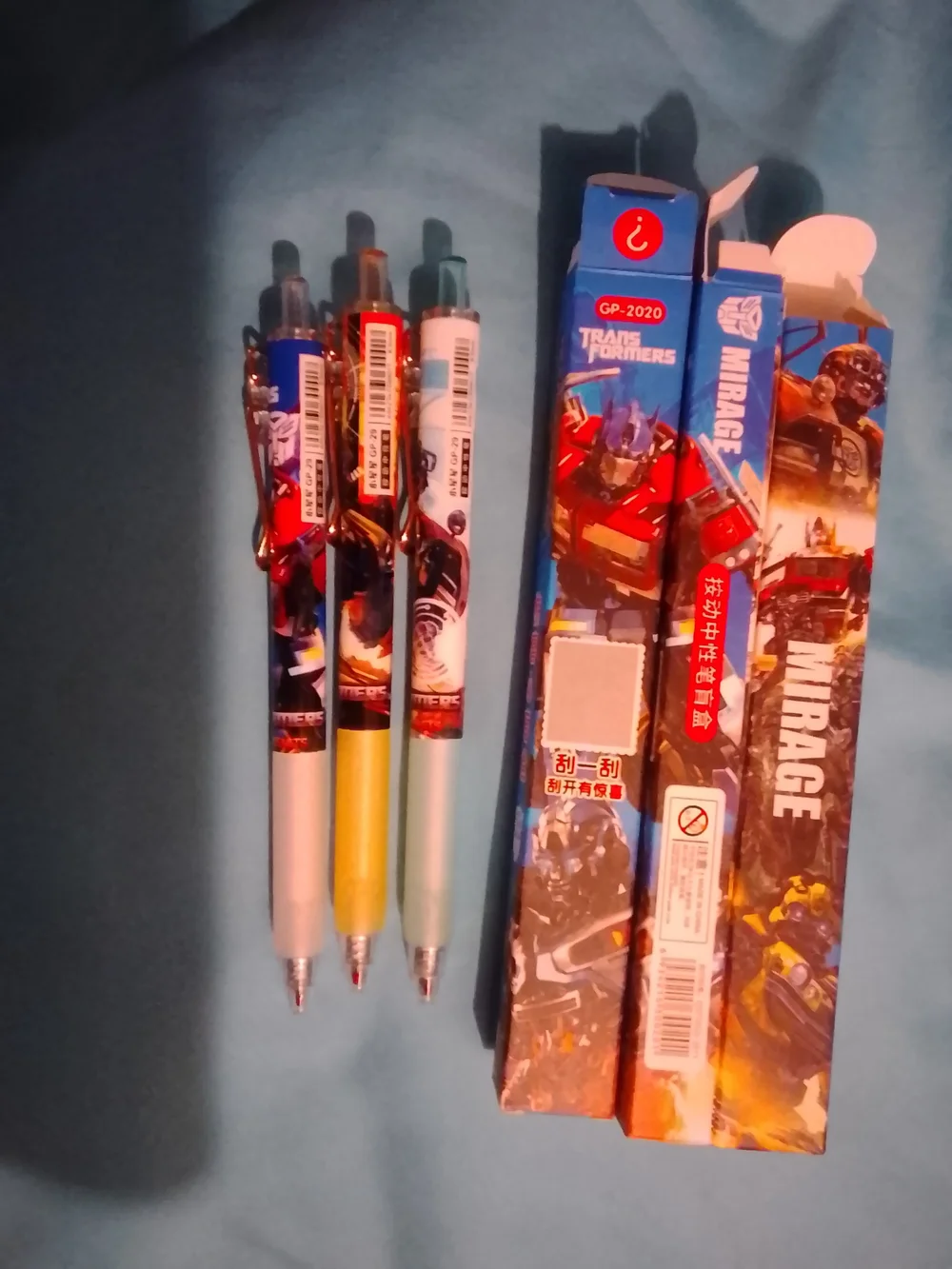 Transformers Destiny Battle Series Retractable Gel Pen Set Of 3